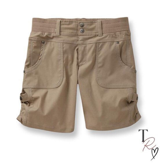 Athleta Shasta Quick Dry Utility Hiking Shorts in Tan Size 8 - Picture 1 of 10